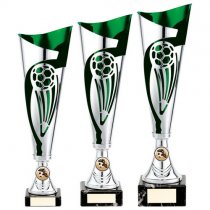 Champions Football Cup | Silver & Green | 340mm | S25