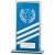 Talisman Mirror Glass Trophy | Blue-Silver | 140mm | S24 - CR22009A