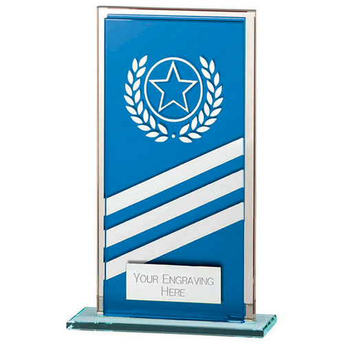 Talisman Mirror Glass Trophy | Blue-Silver | 140mm | S24