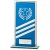 Talisman Mirror Glass Trophy | Blue-Silver | 160mm | S24 - CR22009B