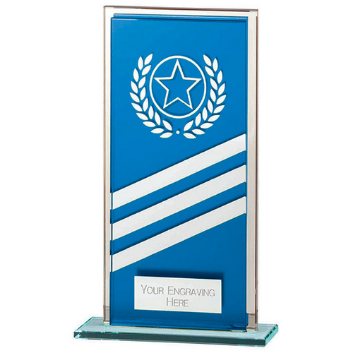 Talisman Mirror Glass Trophy | Blue-Silver | 160mm | S24