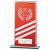 Talisman Mirror Glass Trophy | Red-Silver | 140mm | S24 - CR22010A