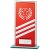 Talisman Mirror Glass Trophy | Red-Silver | 160mm | S24 - CR22010B