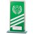 Talisman Mirror Glass Trophy | Green-Silver | 140mm | S24 - CR22011A