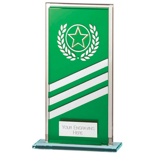 Talisman Mirror Glass Trophy | Green-Silver | 160mm | S24