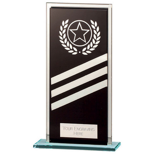 Talisman Mirror Glass Trophy | Black-Silver | 180mm | S24