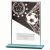 Mustang Football Jade Glass Trophy | 125mm |  - CR22205C