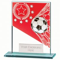 Mustang Football Red Jade Glass Trophy | 110mm |