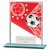 Mustang Football Red Jade Glass Trophy | 110mm |  - CR22288B