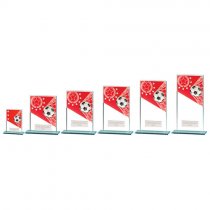 Mustang Football Red Jade Glass Trophy | 110mm |