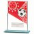 Mustang Football Red Jade Glass Trophy | 125mm |  - CR22288C