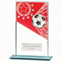 Mustang Football Red Jade Glass Trophy | 140mm |