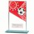Mustang Football Red Jade Glass Trophy | 140mm |  - CR22288D