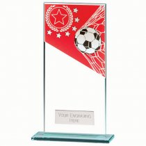 Mustang Football Red Jade Glass Trophy | 180mm |