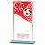 Mustang Football Red Jade Glass Trophy | 180mm |  - CR22288F