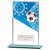 Mustang Football Blue Jade Glass Trophy | 140mm |  - CR22289D