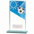 Mustang Football Blue Jade Glass Trophy | 160mm |  - CR22289E