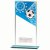 Mustang Football Blue Jade Glass Trophy | 180mm |  - CR22289F