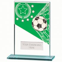 Mustang Football Green Jade Glass Trophy | 125mm |