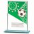 Mustang Football Green Jade Glass Trophy | 125mm |  - CR22290C