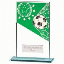 Mustang Football Green Jade Glass Trophy | 140mm |