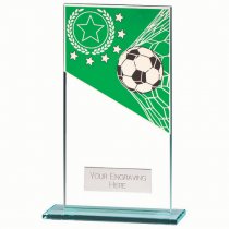 Mustang Football Green Jade Glass Trophy | 160mm |