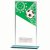 Mustang Football Green Jade Glass Trophy | 180mm |  - CR22290F