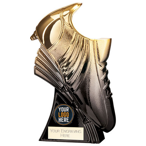 Power Boot Heavyweight Rugby Trophy | Gold to Black | 160mm | G5