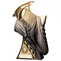 Power Boot Heavyweight Rugby Trophy | Gold to Black | 250mm | G25