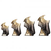 Power Boot Heavyweight Rugby Trophy | Gold to Black | 250mm | G25