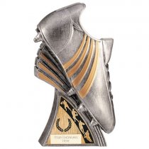 Power Boot Heavyweight Rugby Trophy | Antique Silver | 200mm | G6