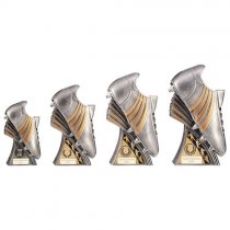 Power Boot Heavyweight Rugby Trophy | Antique Silver | 200mm | G6