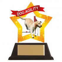 Mini-Star Dog Agility Acrylic Trophy Plaque | 100mm | G6