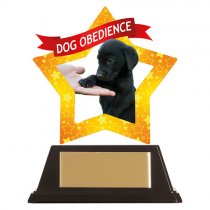 Mini-Star Dog Obedience Acrylic Trophy Plaque | 100mm | G6