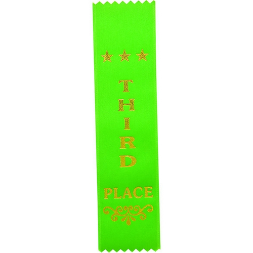 Recognition 3rd Place Ribbon | Green | 200x50mm