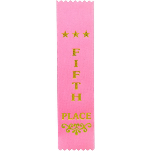 Recognition 5th Place Ribbon | Pink | 200x50mm