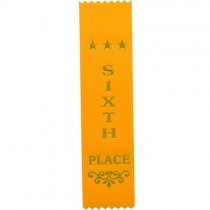 Recognition 6th Place Ribbon | Yellow | 200x50mm
