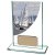 Colour Curve Sailing Jade Glass Trophy | 125mm |  - CR4807AA