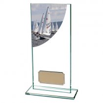 Colour Curve Sailing Jade Glass Trophy | 180mm |