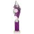Pizzazz Plastic Tube Trophy | Silver & Purple | 375mm | S7 - TA20517C