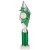 Pizzazz Plastic Tube Trophy | Silver & Green | 375mm | S7 - TA20516C