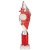 Pizzazz Plastic Tube Trophy | Silver & Red | 350mm | S7 - TA20519B