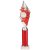 Pizzazz Plastic Tube Trophy | Silver & Red | 400mm | S7 - TA20519D