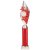 Pizzazz Plastic Tube Trophy | Silver & Red | 425mm | S7 - TA20519E
