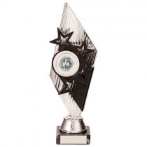 Pizzazz Plastic Trophy | Silver & Black | 270mm | S9
