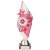 Pizzazz Plastic Trophy | Silver & Pink | 270mm | S9 - TR20522A