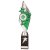 Pizzazz Plastic Trophy | Silver & Green | 350mm | S25 - TR20516E