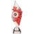 Pizzazz Plastic Trophy | Silver & Red | 270mm | S9 - TR20519A
