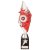 Pizzazz Plastic Trophy | Silver & Red | 325mm | S25 - TR20519D