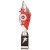 Pizzazz Plastic Trophy | Silver & Red | 350mm | S25 - TR20519E